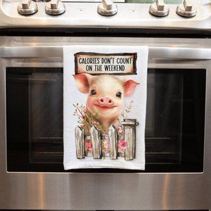 Snarky Pig Sublimated Handmade Kitchen Towels - Humorous and Functional!